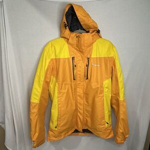 OUTDOOR MASTER SIZE Large WOMENS ORANGE FAUX FUR LINED HOODED 3-IN-1 JACKET